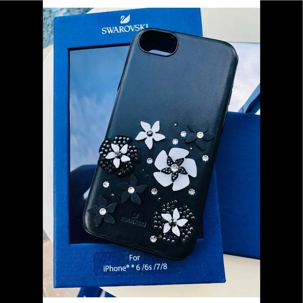 SWAROVSKI MAZY SMARTPHONE CASE W/ INTEGRATED BUMPER, IPHONE 6,7,8, BLACK 5427019